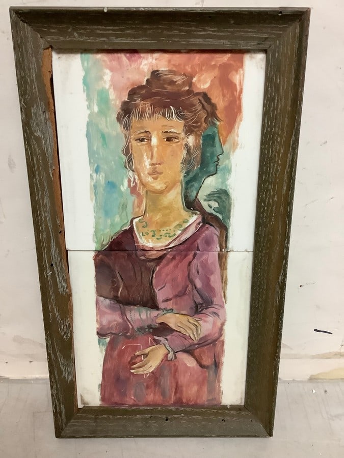 Framed Tile Painting Artwork (7.5inx13.5in) (1 of 1)