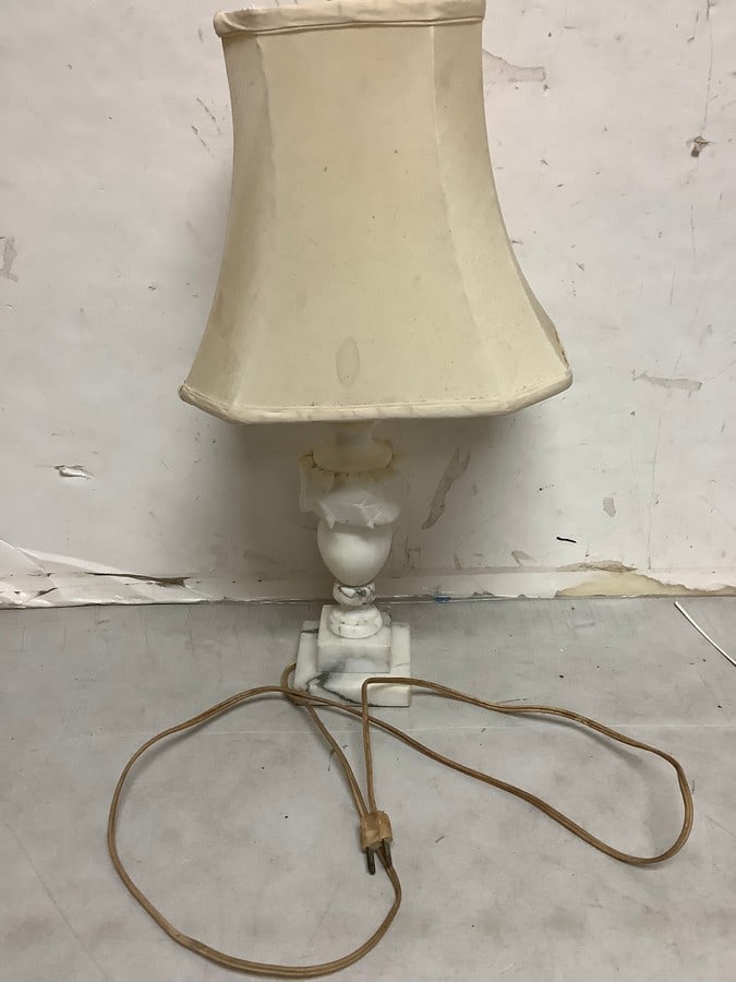 MCM Carved Marble Lamp (20.5in Tall) (1 of 1)