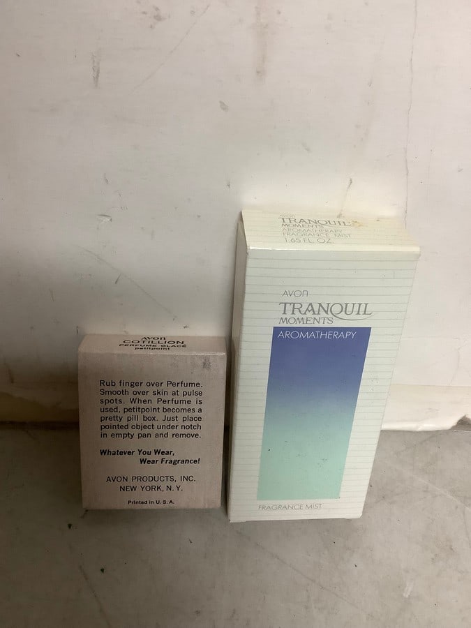 Avon tranquil moments fragrance mist(1.65fl.oz.) and Avon Cotillion perfume glace: Avon tranquil moments fragrance mist(1.65fl.oz.) and Avon Cotillion perfume glace