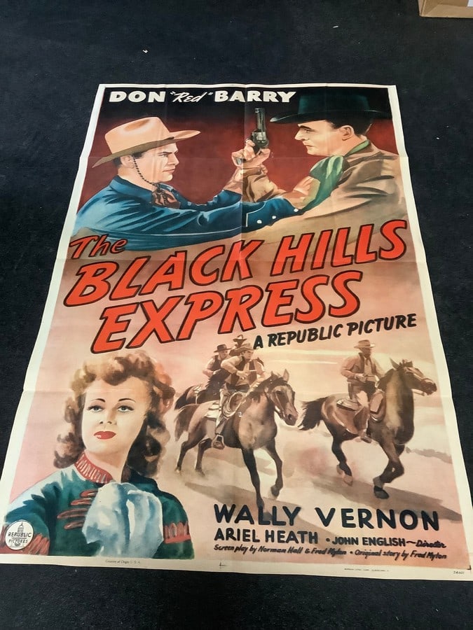 The Black Hills Express vintage poster(27in.x41in.): The Black Hills Express vintage poster(27in.x41in.)