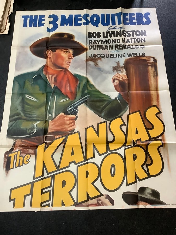 The 3 Mesquiteers The Kansas Terrors movie poster(41in.x53.5in.): The 3 Mesquiteers The Kansas Terrors movie poster(41in.x53.5in.)