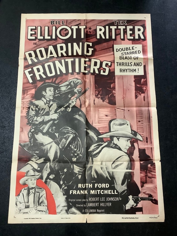 Elliot and Ritter in Roaring Frontiers movie poster(41in.x53.5in.): Elliot and Ritter in Roaring Frontiers movie poster(41in.x53.5in.)