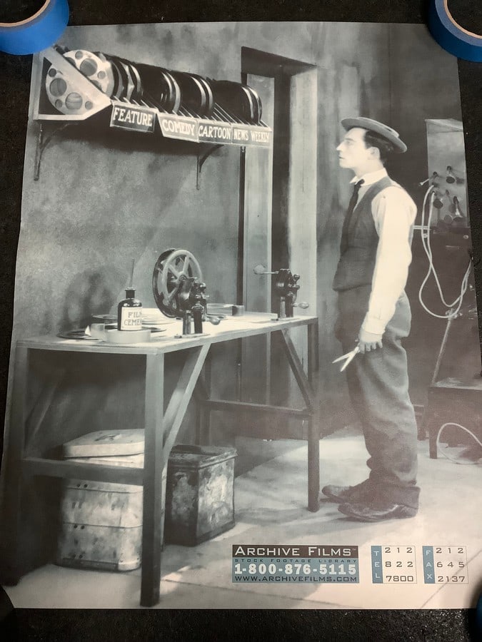 Black and white vintage movie poster print(17in.x22in.): Black and white vintage movie poster print(17in.x22in.)