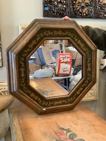 Octagonal bordered mirror(25in.x25in.)