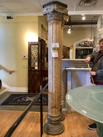 Corinthian Majestic column with marble top(90in.tall)