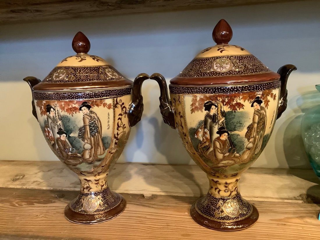 Oriental urns(13in.tall) (1 of 1)