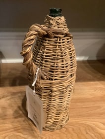 Wicker covered wine bottle(13in.tall)