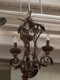 Ornate metal hanging light(22in.long)