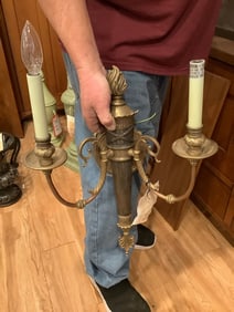 Antique brass sconce(20in.long)