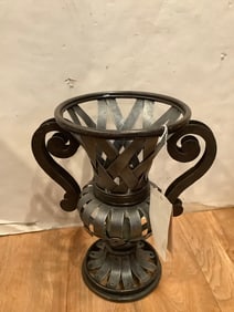 Metal and glass candleholder(14in.tall)