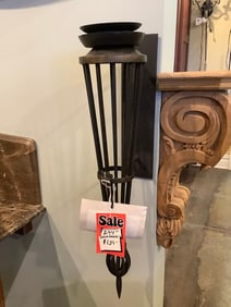 Wall sconce metal candleholder(24in.long)