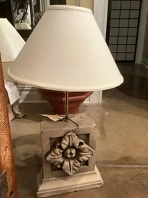 Reclaimed Stone torecatta lamp(30in.x14in.)