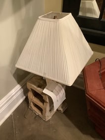 Reclaimed Stone torecatta lamp(30in.x14in.)