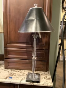 Glass table lamp(32in.tall)