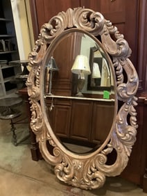 Ornate carved mirror(beveled glass-57in.x44in.)