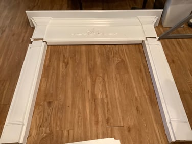 Fireplace mantle assembly(72in.x65in.x9.5in.)