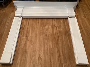 Fireplace mantle assembly(10.5in.x65in.x72in.)