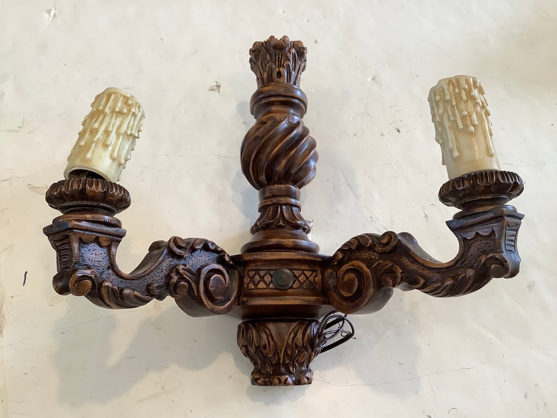 Wooden wall hanging light fixture(17in.long) (1 of 1)