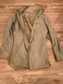 Vintage military long sleeve combat shirt(size N/A)