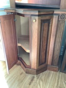 Wooden kitchen cabinet(36in.tall) and Kitchen wooden shelving unit(66in.tall)