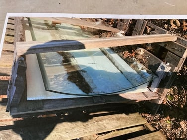 1/2'' Clear Annealed Laminated Bent glass-polished vertical edges