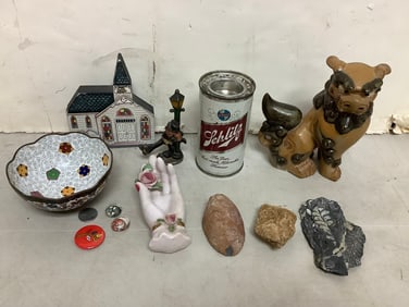 Varopis Rocks, Vintage Beer Can, Ceramic Statue, Bowl and more (Tallest - 6.5in)