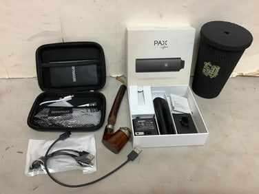 Pax Vaporizer Set, Caterpillar Portable Charger, Vintage Pipe, and more