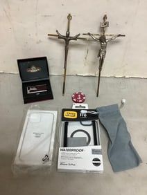 Religious Crosses, Otterbox (Iphone 15 Plus), Cigar Saviour Lighter, and more