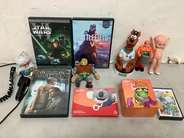 Battlefield V PC Game, Scooby Doo Bobble Head, Batman Cassette Tape, Mcdonalds Toys, and more