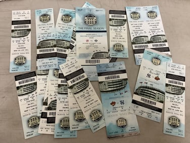 New York Yankees Final Season Tickets and Stub Lot