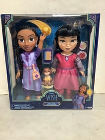 Disney Wish Asha and Dahlia with Accessories - NEW (14in tall)
