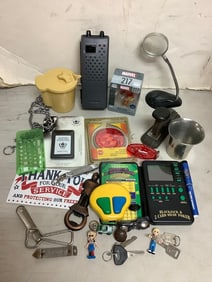 Vintage Stapler, Various Bottle Openers/Keys, Woodbury Pewters Cup (3.25in Tall), and more
