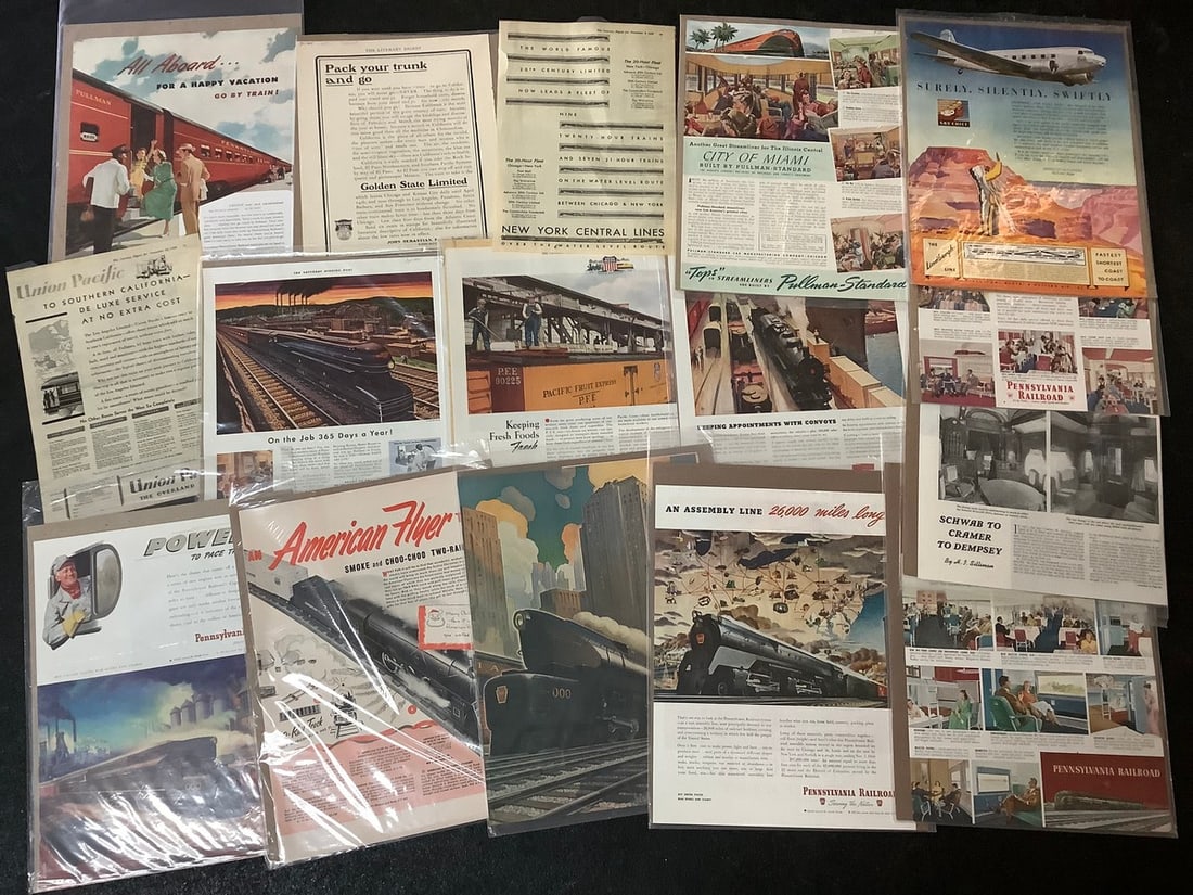 Vintage Railroad Print Advertisements (various sizes): Vintage Railroad Print Advertisements (various sizes)