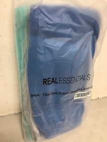 Real Essentials 3-Pack of Childrens Open Bottom Fleece Pants (size: medium) NEW