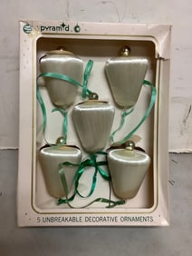 Vintage Pyramid Unbreakable Decorative Ornaments - 5 total
