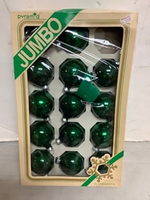 Vintage Pyramid Christmas Tree Ornaments - 14 total