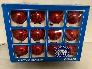 Vintage Shiny Brite Christmas Tree Ornaments - 12 total
