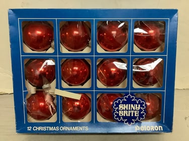 Vintage Shiny Brite Christmas Tree Ornaments - 12 total