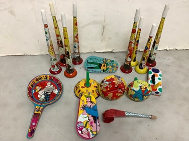 Vintage Tin Noise Makers