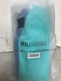 Real Essentials 3-Pack of Childrens Open Bottom Fleece Pants (size: small) NEW