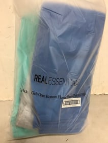 Real Essentials 3-Pack of Childrens Open Bottom Fleece Pants (size: small) NEW