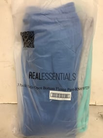 Real Essentials 3-Pack of Childrens Open Bottom Fleece Pants (size: medium) NEW