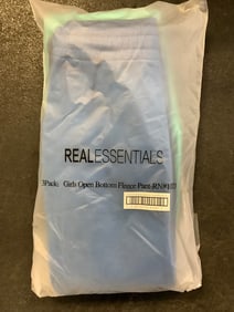 Real Essentials 3-Pack of Childrens Open Bottom Fleece Pants (size: medium) NEW