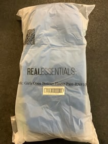 Real Essentials 3-Pack of Childrens Open Bottom Fleece Pants (size: medium) NEW