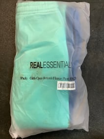 Real Essentials 3-Pack of Childrens Open Bottom Fleece Pants (size: medium) NEW