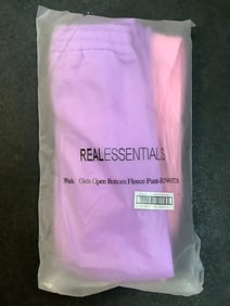 Real Essentials 3-Pack of Childrens Open Bottom Fleece Pants (size: medium) NEW