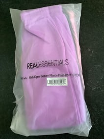 Real Essentials 3-Pack of Childrens Open Bottom Fleece Pants (size: medium) NEW