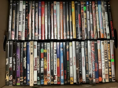 Various DVDs (In Justive, Triple H, The Machinist, and more)