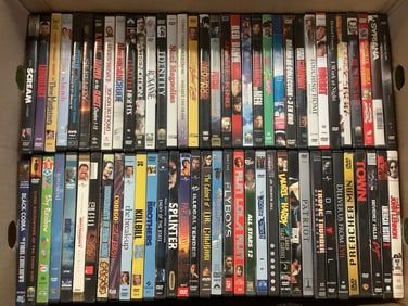 Various DVDs (Kill Bill, Morbit, Roxanne, and more)
