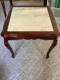 Marble top table (22in.x22in.x21in.)